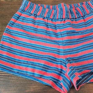 Red and Blue Striped Shorts